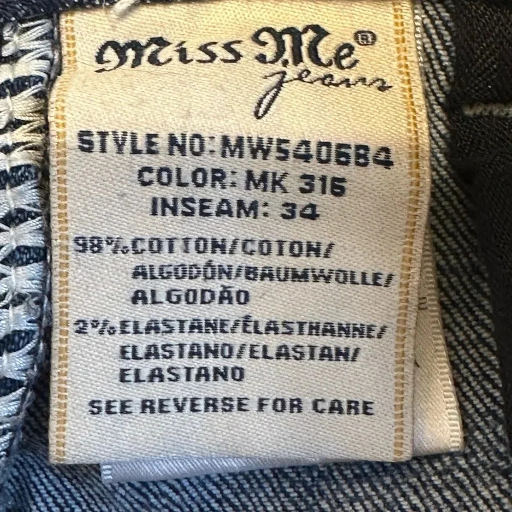 Miss Me Y2k women's rhinestone embellished Bootcut jeans.  size 27 - Picture 13 of 15